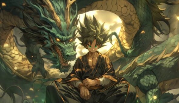 Goku and Shenron Dragon Ball Desktop