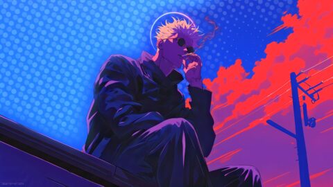 Satoru Gojo Smokes On The Roof