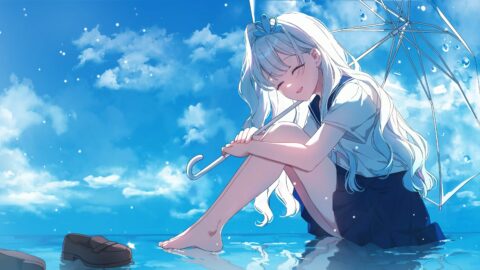 girl-watching-the-clouds-4k-live thumbnail 1